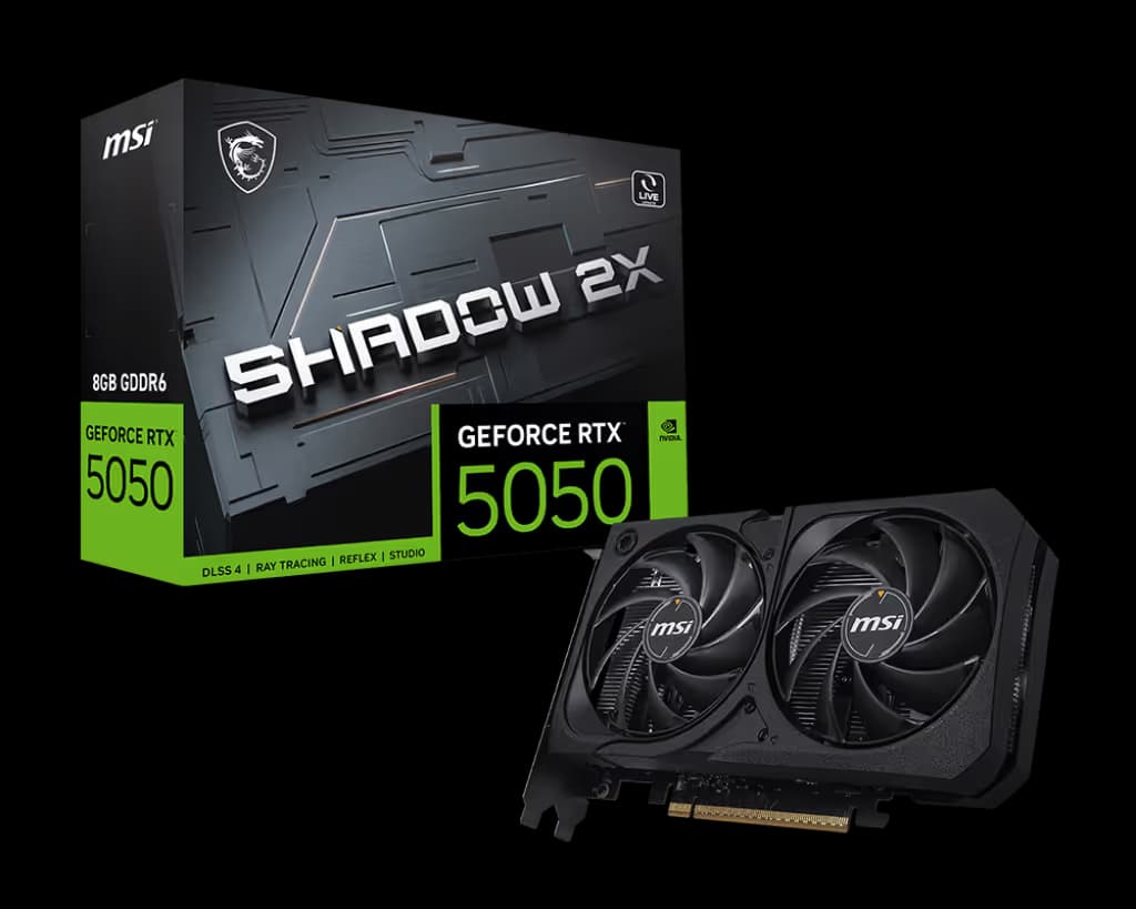 MSI SHADOW 2X GeForce RTX 5050 8GB GDDR6 Black main image