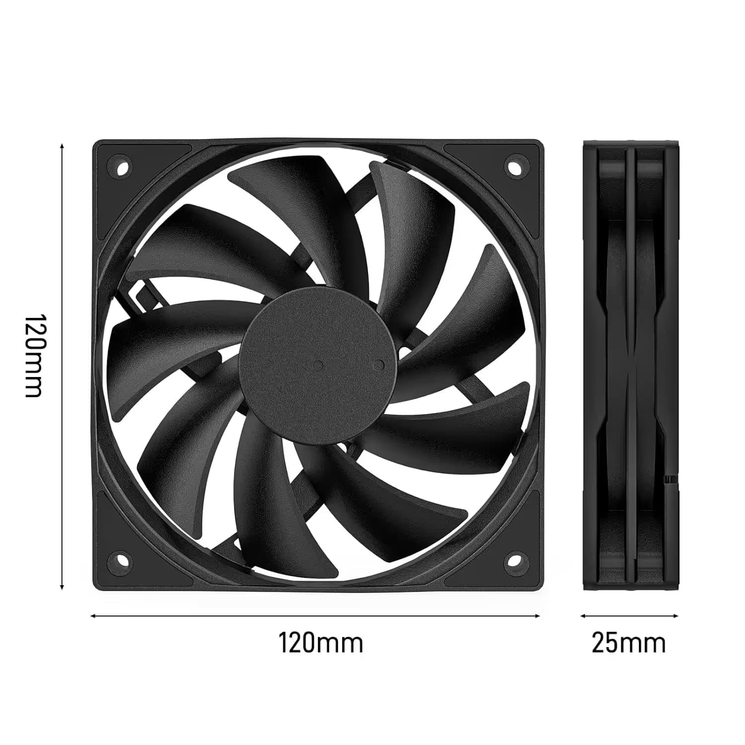 DARKROCK BK120 120mm Black  image