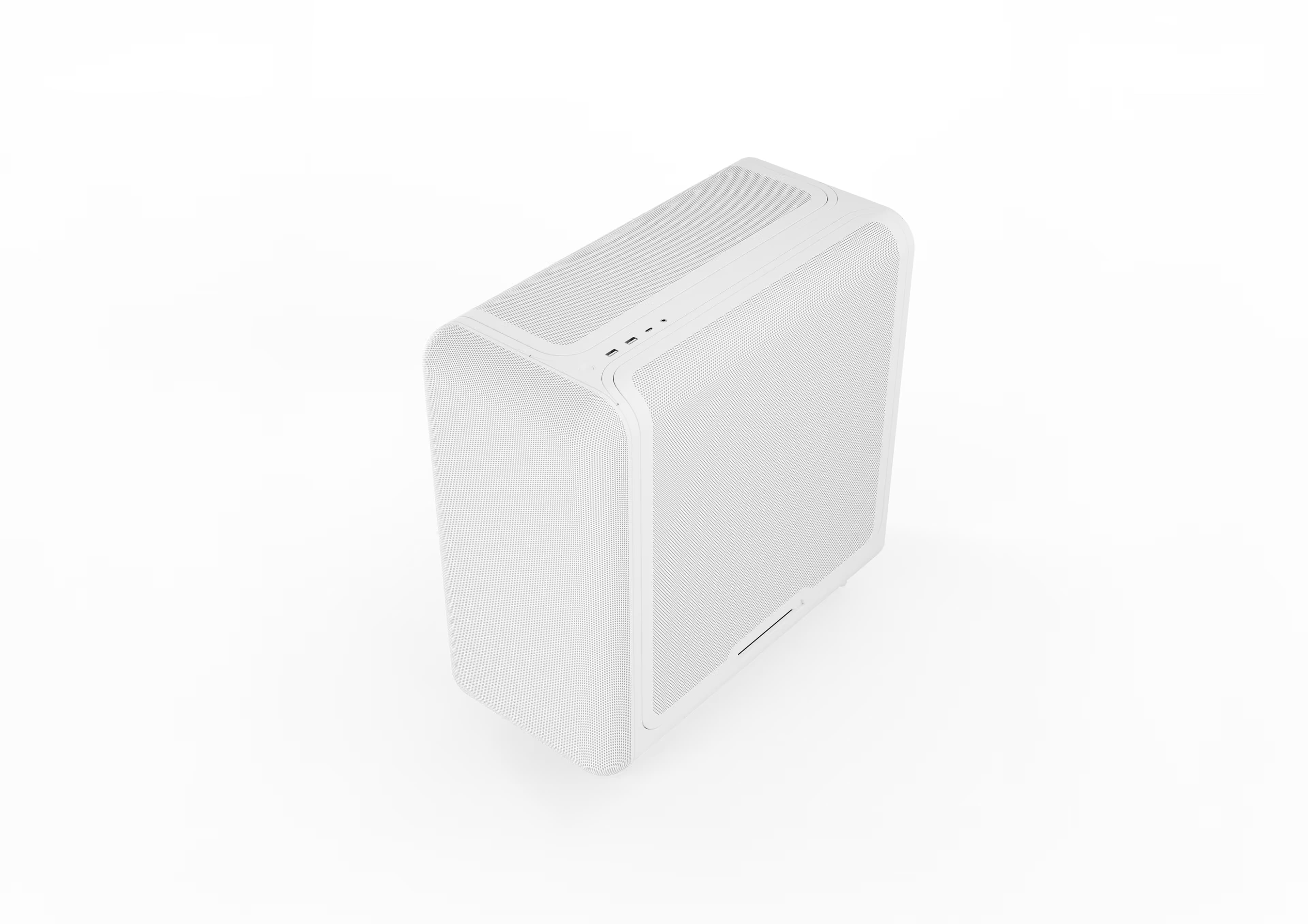 HYTE X50 Air ATX Mid Tower White Mesh Side Panel, USB 3.2 Gen 2x2 Type-C, USB 3.2 Gen 1 Type-A image