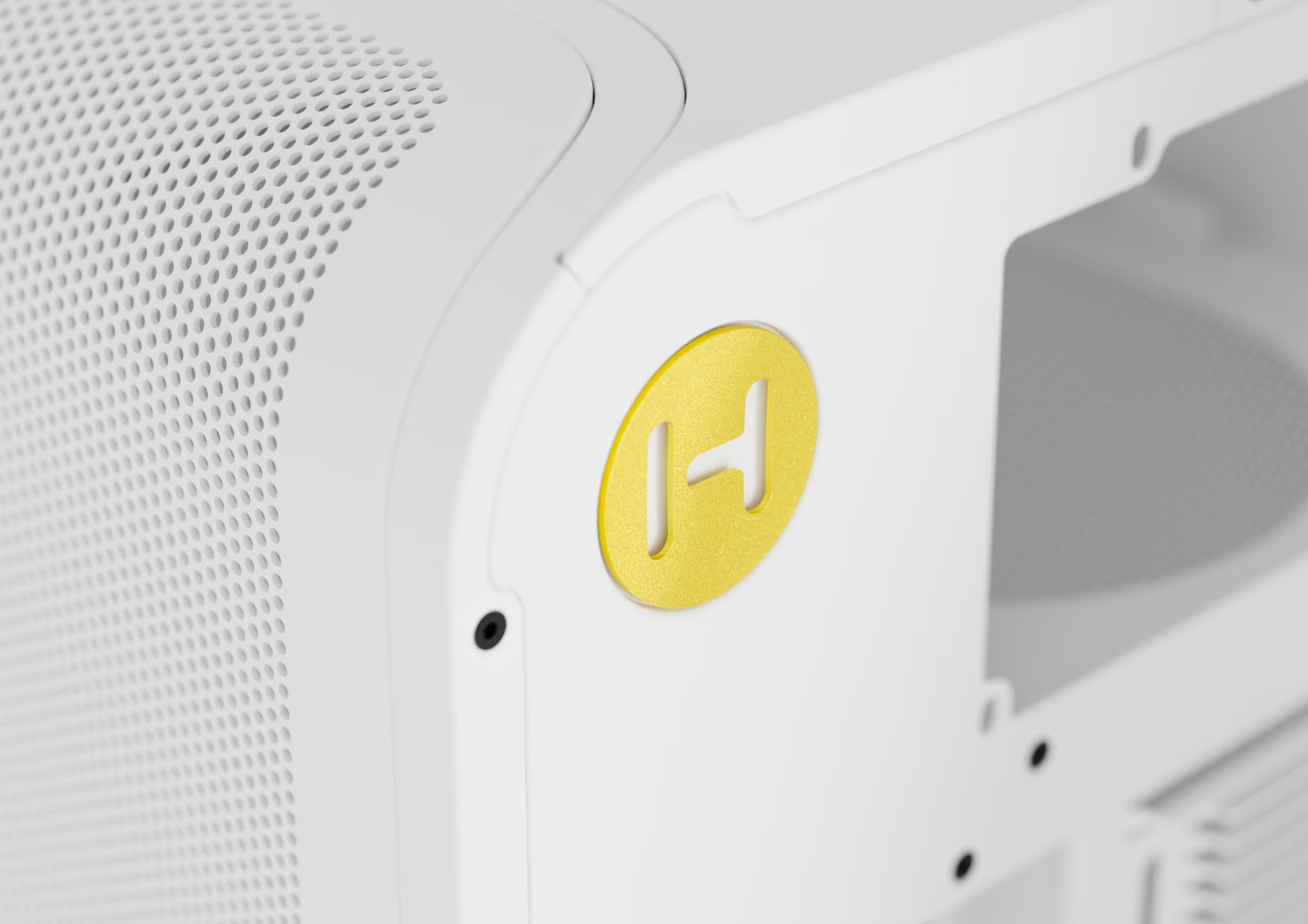 HYTE X50 Air ATX Mid Tower White Mesh Side Panel, USB 3.2 Gen 2x2 Type-C, USB 3.2 Gen 1 Type-A image