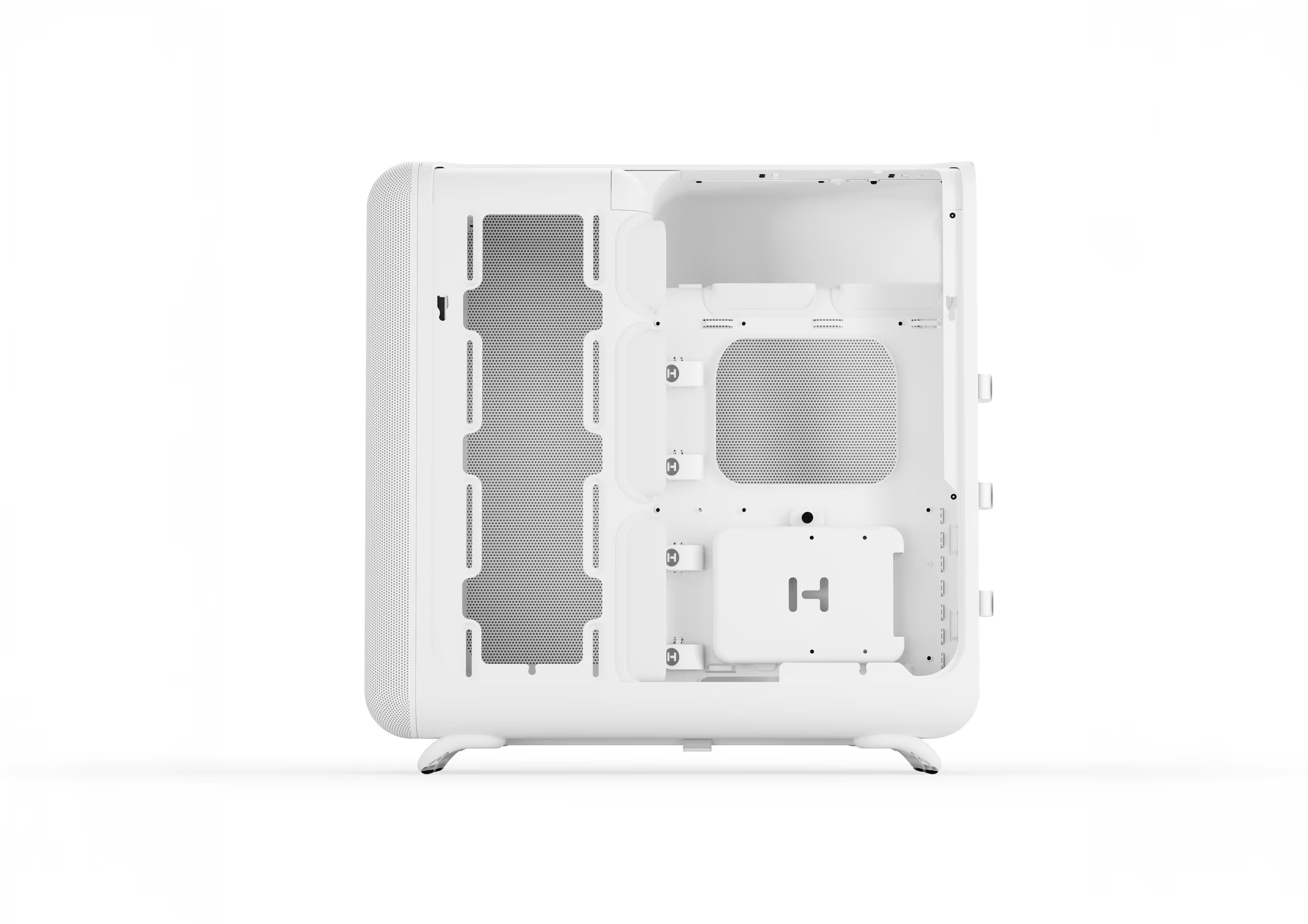 HYTE X50 Air ATX Mid Tower White Mesh Side Panel, USB 3.2 Gen 2x2 Type-C, USB 3.2 Gen 1 Type-A image