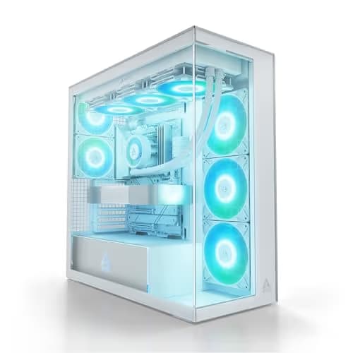 ARCTIC Xtender ATX Mid Tower White with Tempered Glass Side Panel and USB 3.2 Gen 2 Type-C, USB 3.2 Gen 1 Type-A Front Panel image