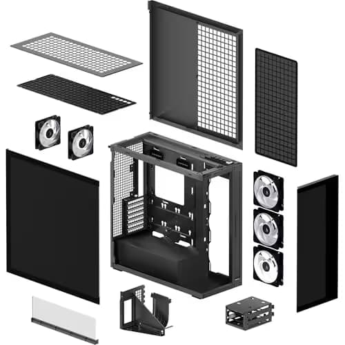 ARCTIC Xtender VG Mirror ATX Mid Tower Black Tempered Glass and USB 3.2 Gen 2 Type-C USB 3.2 Gen 1 Type-A image