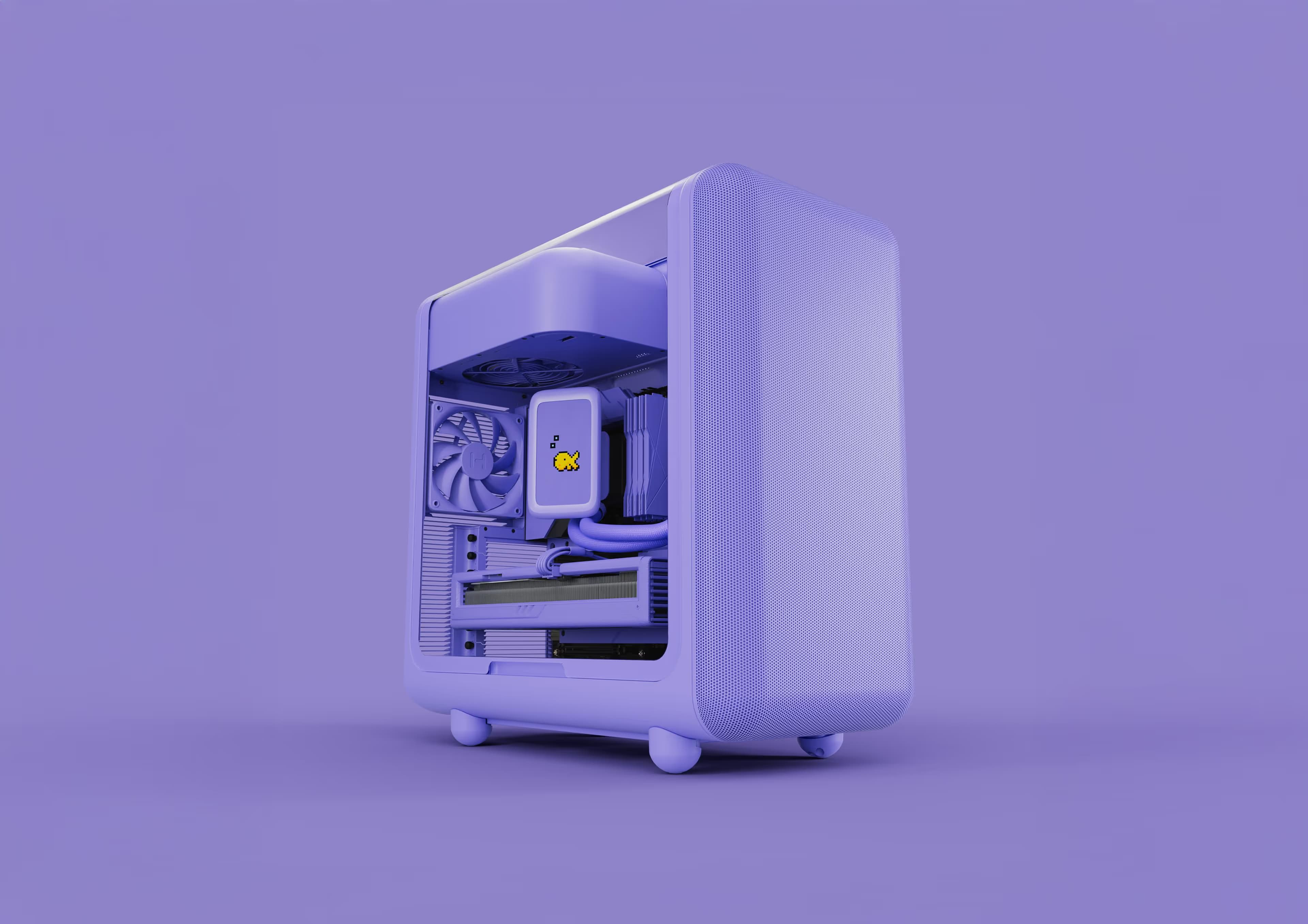 HYTE X50 ATX Mid Tower Purple with Tempered Glass Side Panel and USB 3.2 Gen 2x2 Type-C, USB 3.2 Gen 1 Type-A image