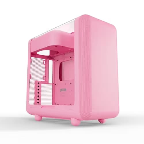HYTE X50 ATX Mid Tower Pink with Tempered Glass Side Panel and USB 3.2 Gen 2x2 Type-C USB 3.2 Gen 1 Type-A image