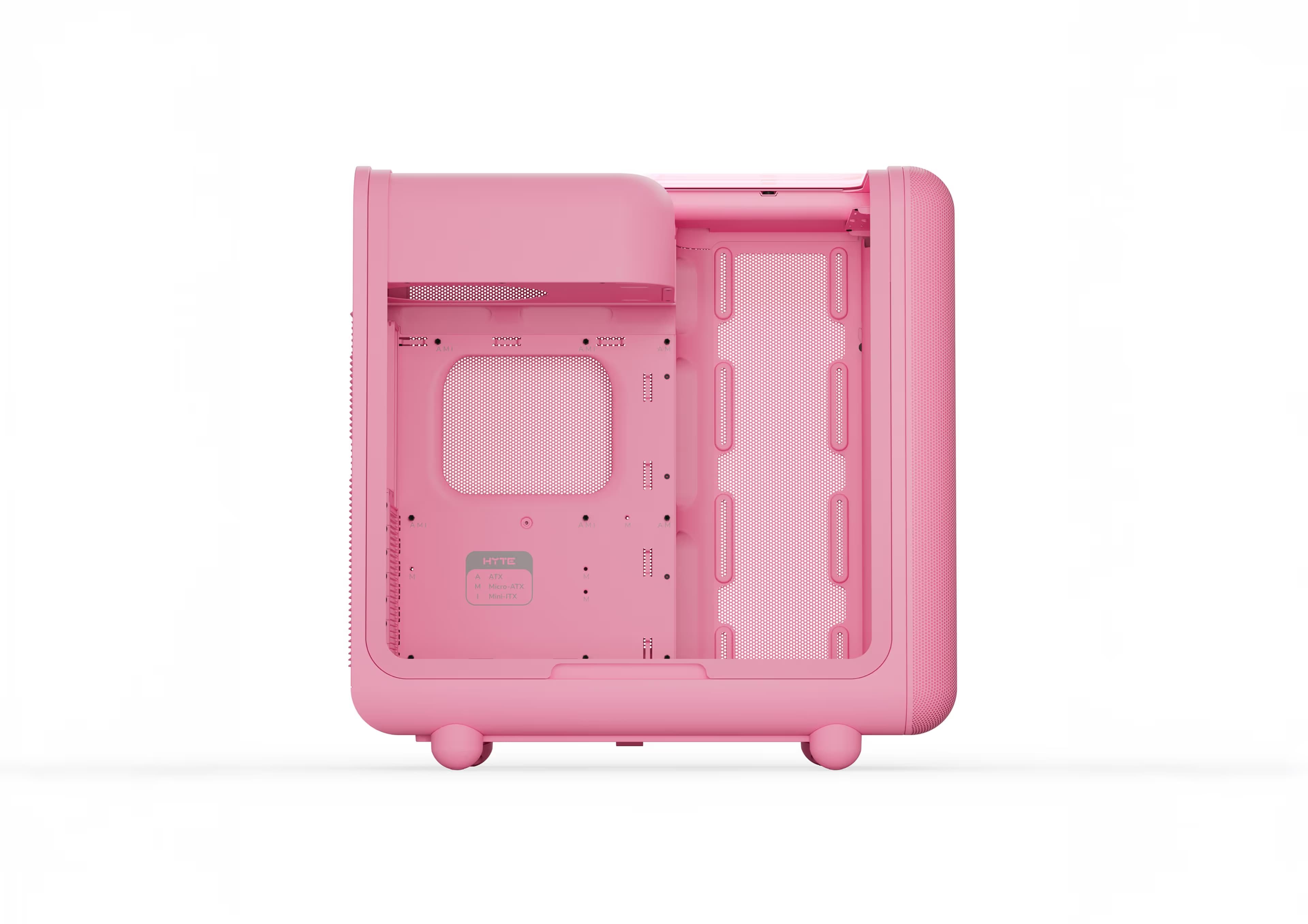 HYTE X50 ATX Mid Tower Pink with Tempered Glass Side Panel and USB 3.2 Gen 2x2 Type-C USB 3.2 Gen 1 Type-A image