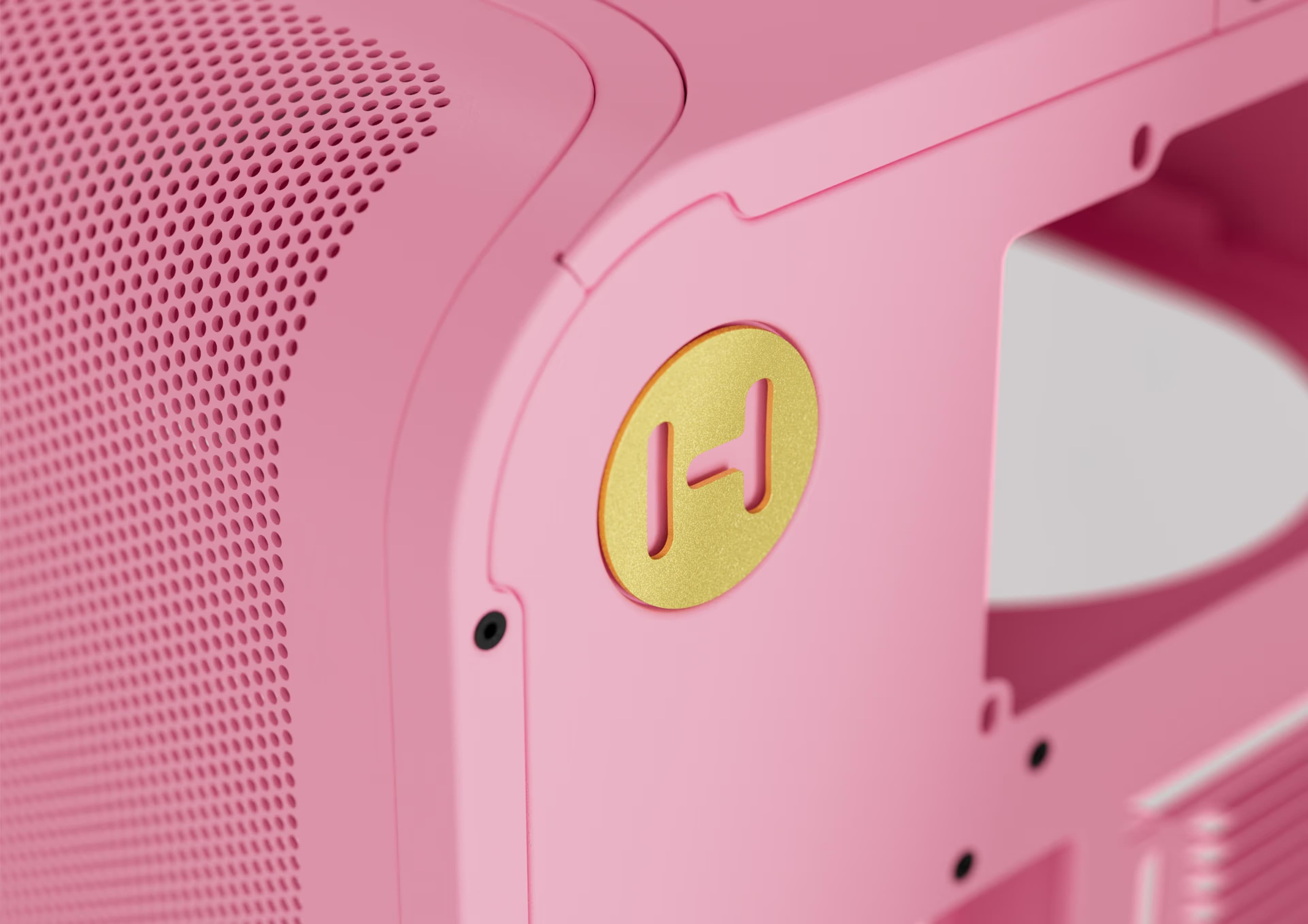 HYTE X50 ATX Mid Tower Pink with Tempered Glass Side Panel and USB 3.2 Gen 2x2 Type-C USB 3.2 Gen 1 Type-A image