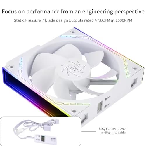 Thermalright TL-M12QRW 120mm White ARGB PWM image