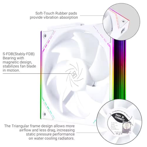Thermalright TL-M12QW 120mm White PWM ARGB image
