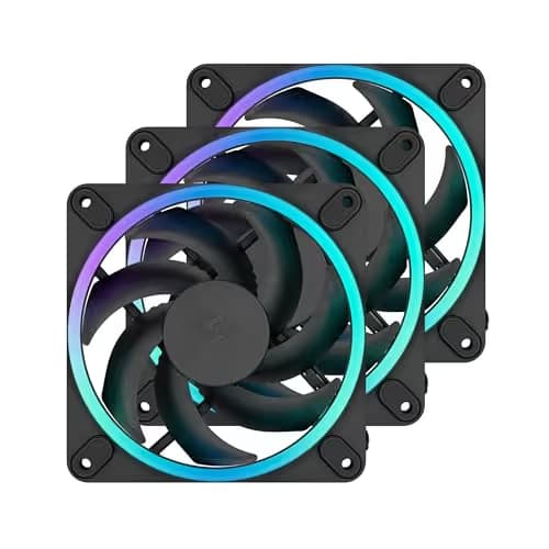 Fractal Design Momentum 120mm 62.44 CFM Addressable RGB PWM Black 3-Pack main image