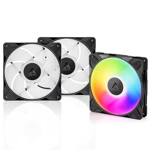 ARCTIC P14 Pro 140mm Black Addressable RGB PWM 110 CFM 3-Pack image