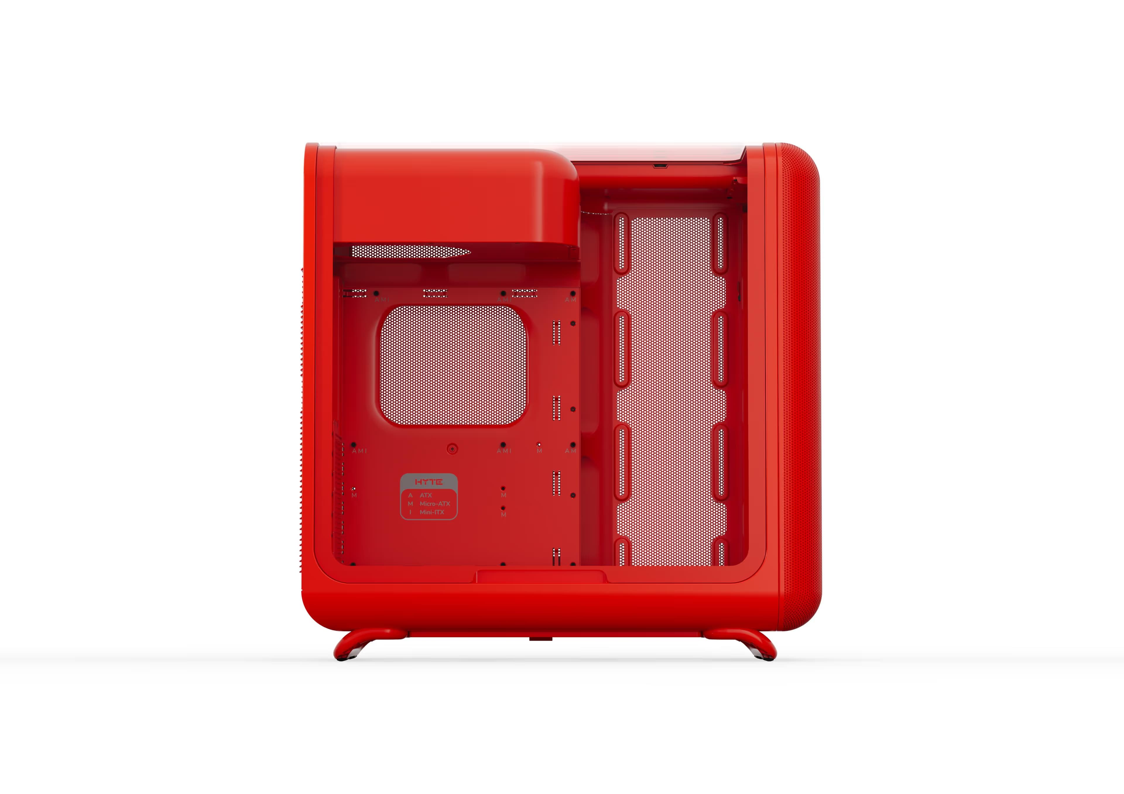 HYTE X50 ATX Mid Tower Red with Tempered Glass Side Panel and USB 3.2 Gen 2x2 Type-C USB 3.2 Gen 1 Type-A Front Panel image