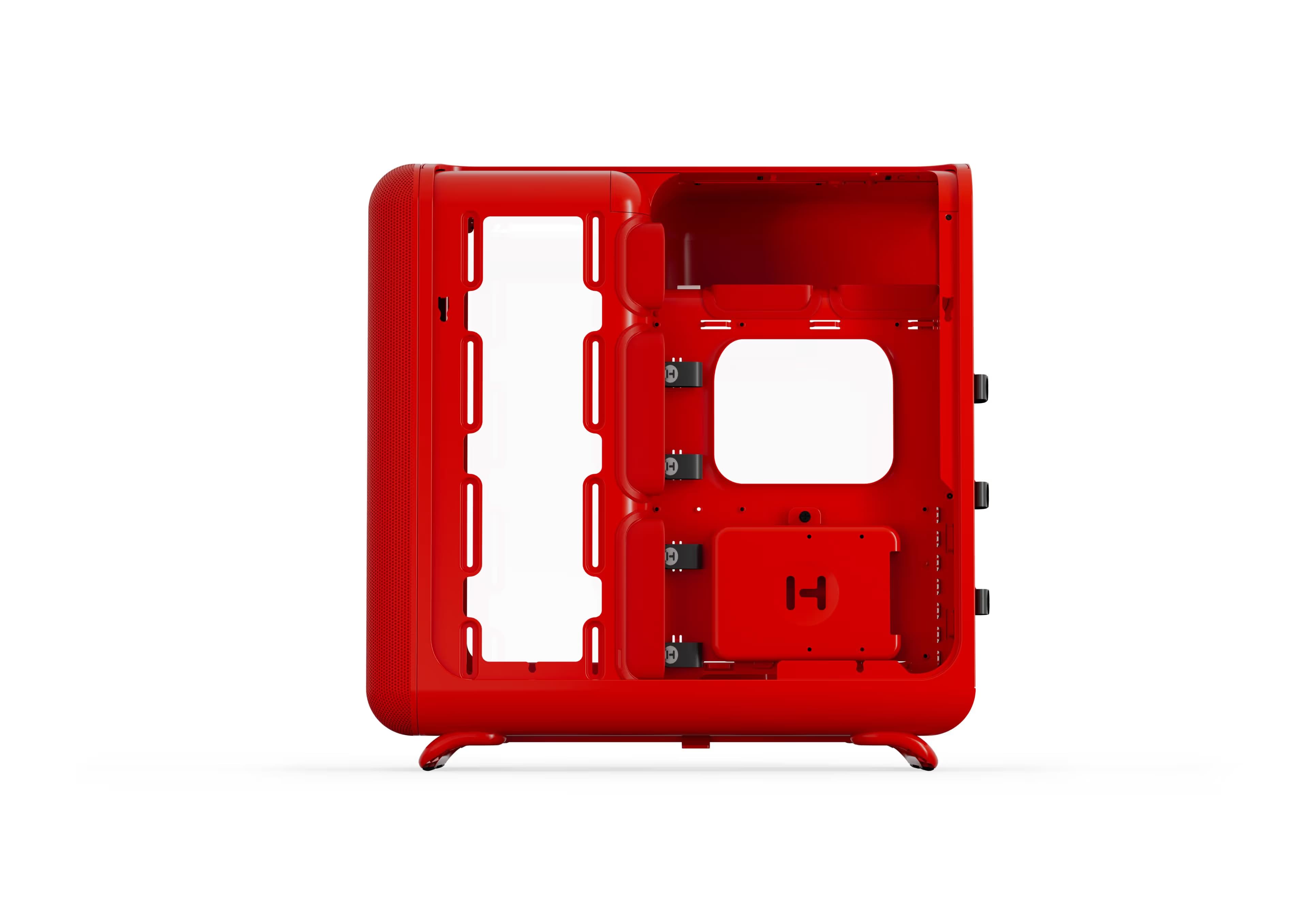 HYTE X50 ATX Mid Tower Red with Tempered Glass Side Panel and USB 3.2 Gen 2x2 Type-C USB 3.2 Gen 1 Type-A Front Panel image