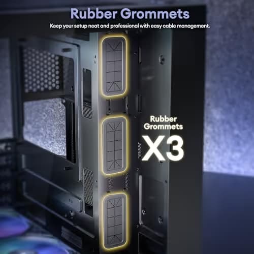Okinos Mirage 4 Micro ATX Mini Tower Black with Tempered Glass Side Panel, USB 3.2 Gen 2 Type-C, USB 3.2 Gen 1 Type-A image