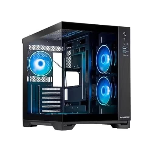 Chieftec Visio ATX Mid Tower Black with Tempered Glass Side Panel and USB 3.2 Gen 2 Type-C, USB 3.2 Gen 1 Type-A image