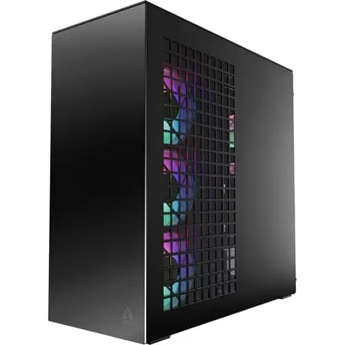 ARCTIC Xtender Mirror ATX Mid Tower Black with Tempered Glass Side Panel and USB 3.2 Gen 2 Type-C, USB 3.2 Gen 1 Type-A image