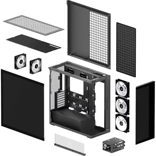 ARCTIC Xtender Mirror ATX Mid Tower Black with Tempered Glass Side Panel and USB 3.2 Gen 2 Type-C, USB 3.2 Gen 1 Type-A image