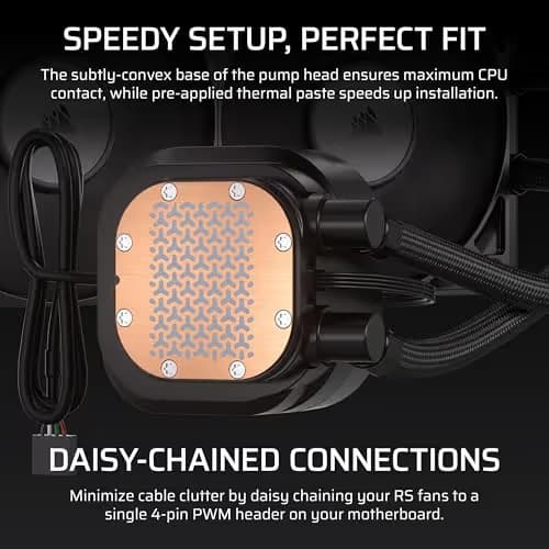 Corsair NAUTILUS 240 RS LCD Water 240mm 72.8 CFM Black image