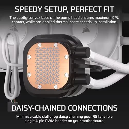 Corsair NAUTILUS 240 RS LCD Water 240mm 72.8 CFM White image