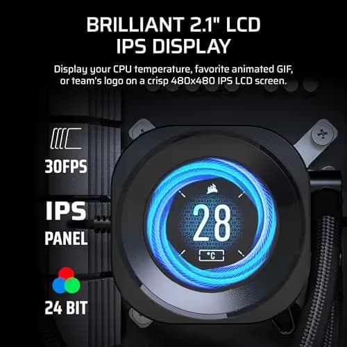 Corsair NAUTILUS Water 360mm RS LCD 72.8 CFM Black image