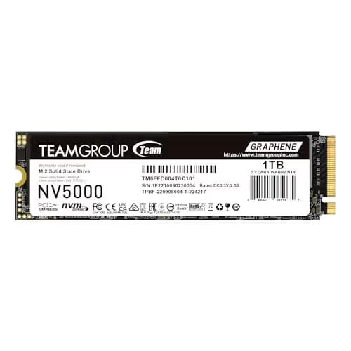 TEAMGROUP NV5000 1TB SSD M.2-2280 PCIe 4.0 X4 NVMe image