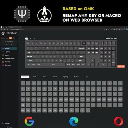 Keychron Q6 Max QMK/VIA RGB Bluetooth/Wireless/Wired Gaming Keyboard image