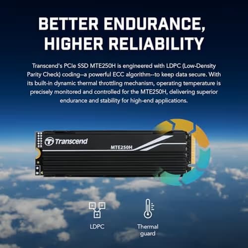 Transcend 250H 2TB M.2-2280 SSD PCIe 4.0 x4 NVMe image