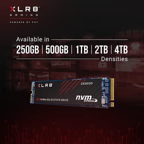 PNY XLR8 CS3030 4TB M.2-2280 SSD PCIe 3.0 X4 NVMe image