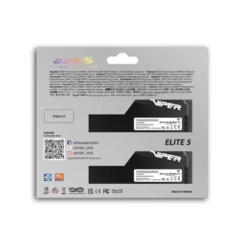 Patriot Viper Elite 5 Ultra Black DDR5-6000 CL28 96GB (2x48GB) image