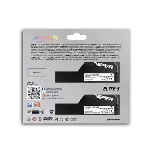 Patriot Viper Elite 5 Ultra RGB Black DDR5-6400 CL32 64GB (2x32GB) image