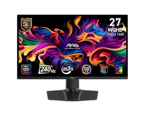 MSI MAG 271QP QD-OLED X24 26.5" 1440p 240Hz QD-OLED Monitor main image