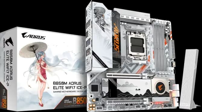 Gigabyte B850M AORUS ELITE WIFI7 ICE-P DDR5 Micro ATX main image