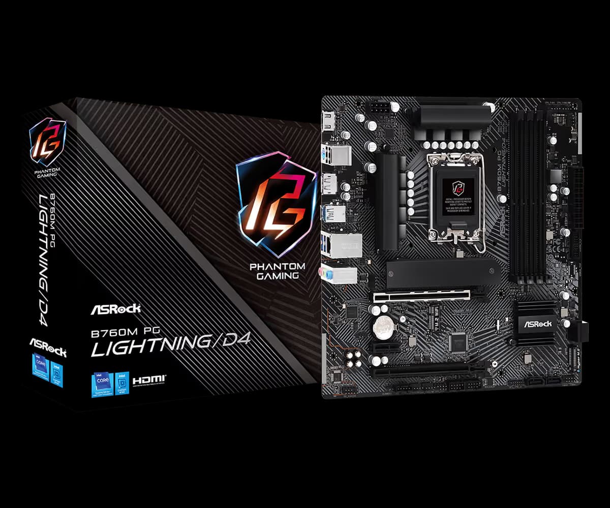 ASRock B760M PG Lightning/D4 LGA1700 DDR4 Micro ATX main image