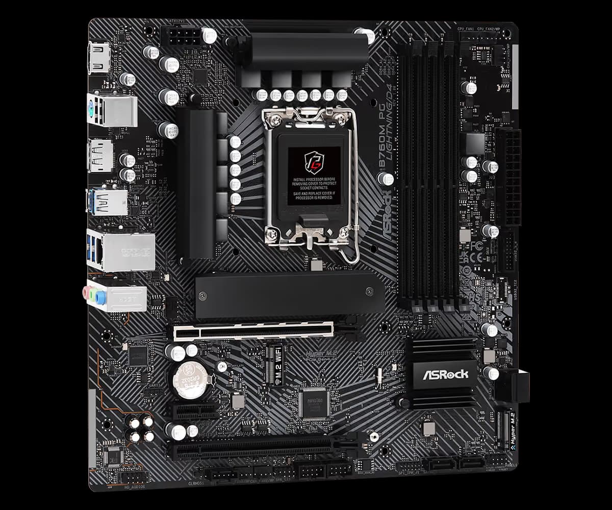 ASRock B760M PG Lightning/D4 LGA1700 DDR4 Micro ATX image