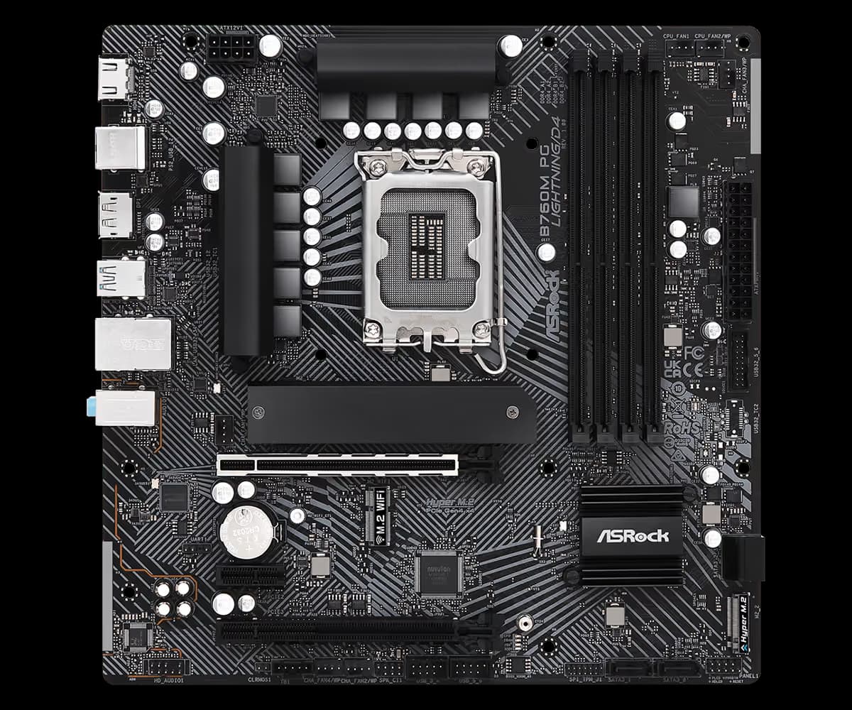 ASRock B760M PG Lightning/D4 LGA1700 DDR4 Micro ATX image