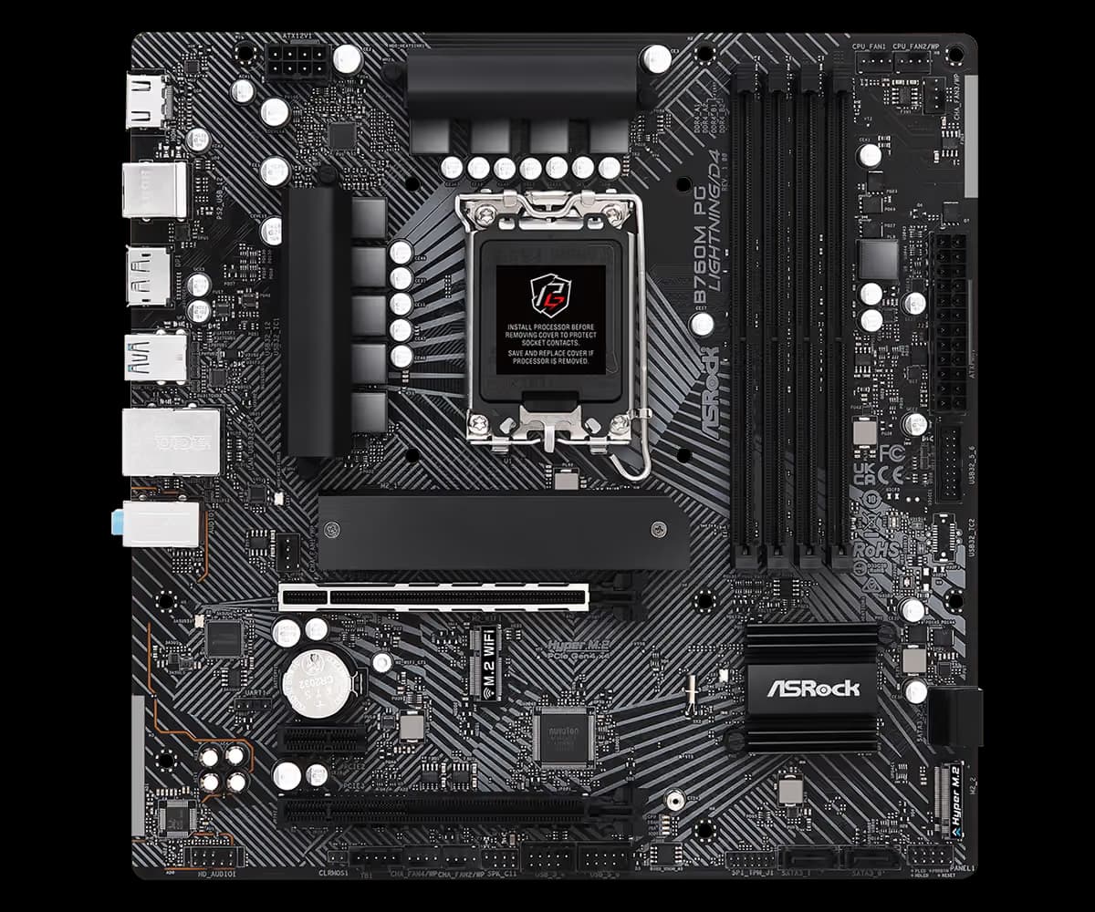 ASRock B760M PG Lightning/D4 LGA1700 DDR4 Micro ATX image