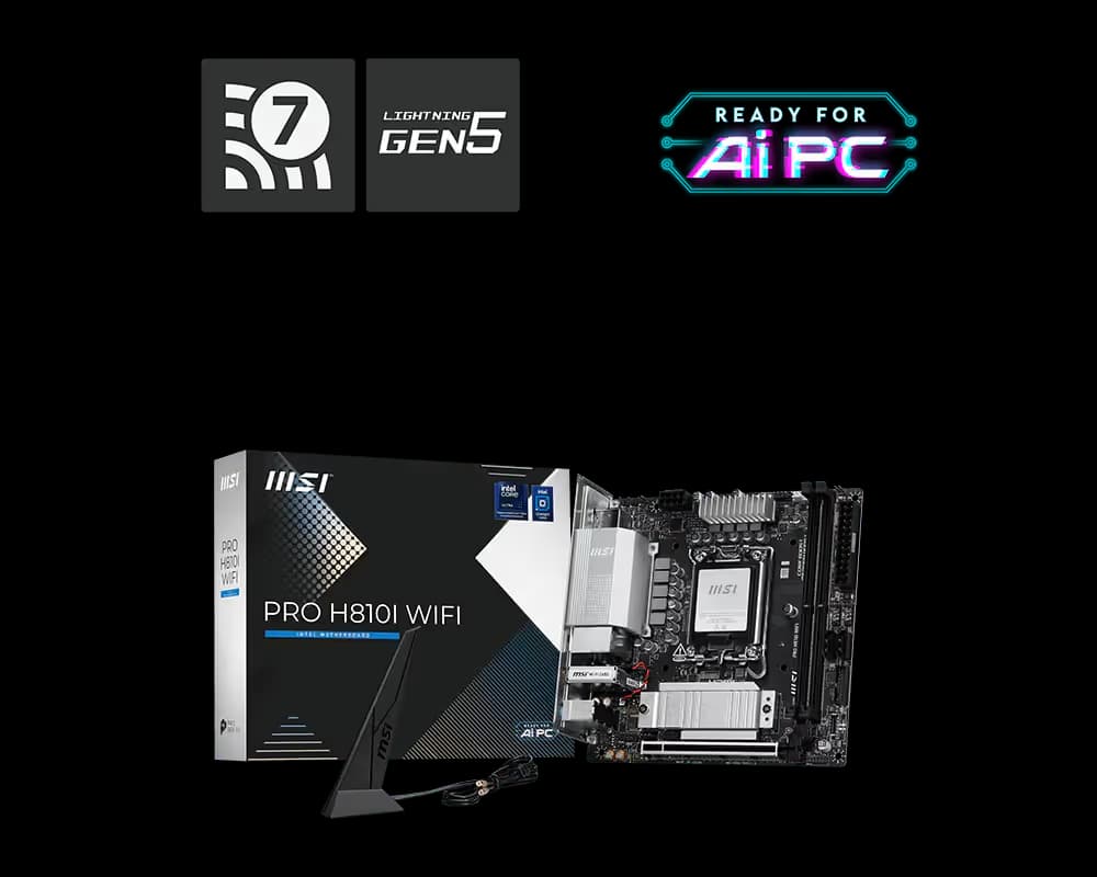 MSI H810 PRO H810I WIFI LGA1851 DDR5 Mini ITX image