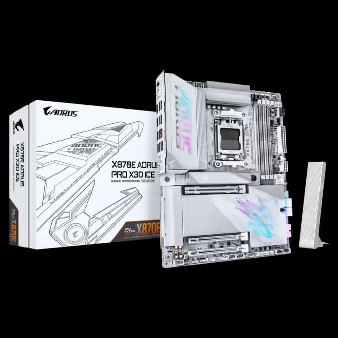 Gigabyte X870E AORUS PRO X3D ICE DDR5 ATX main image