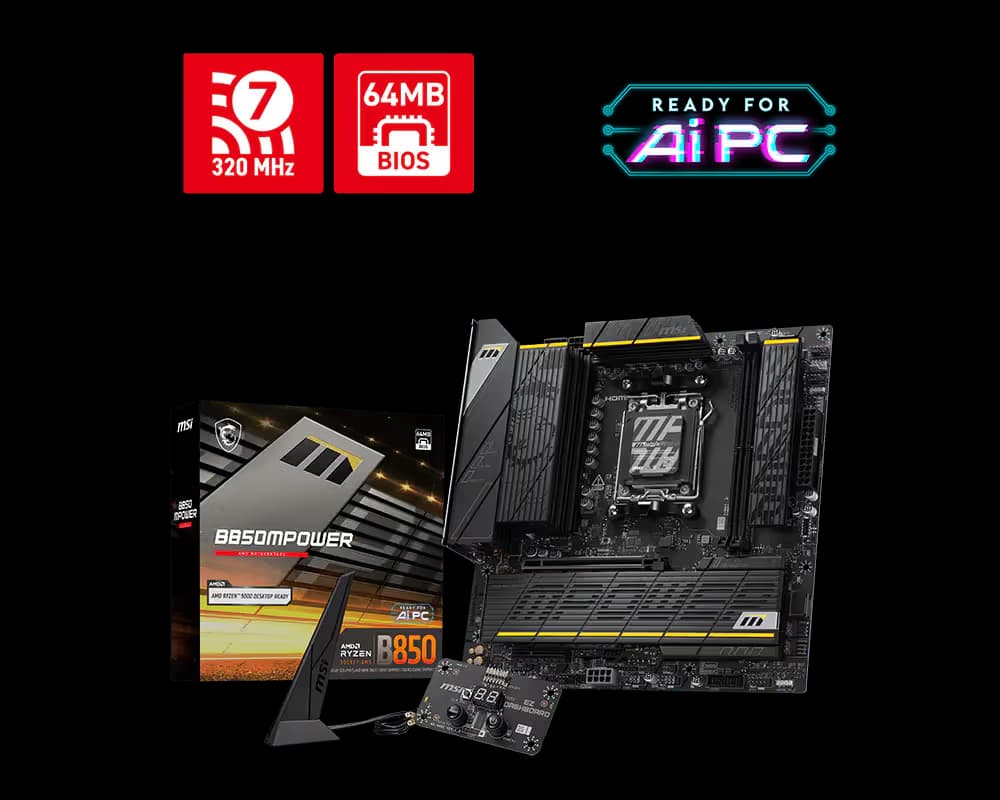 MSI B850 MPOWER AM5 DDR5 Micro ATX main image