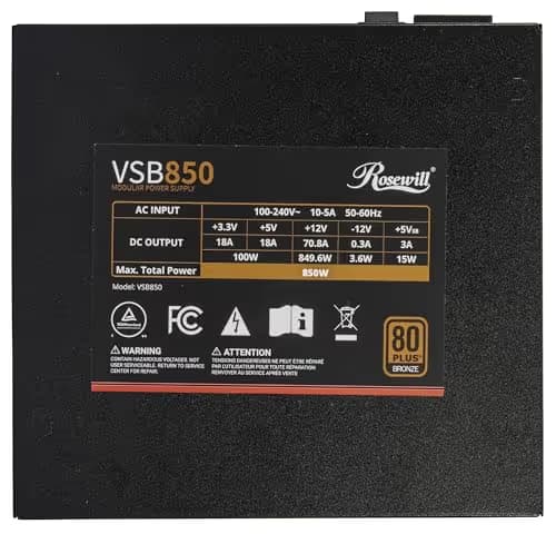 Rosewill VSB 850W Semi-Modular 80+ Bronze Certified image