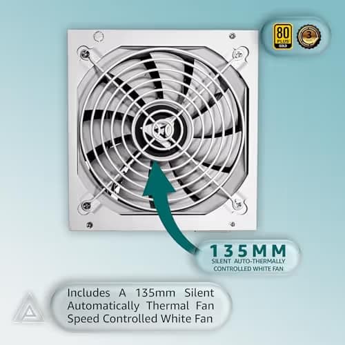 Apevia Prestige White ATX 600W Non-Modular 80+ Gold Certified image