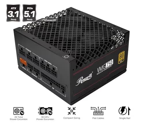 Rosewill VMG 750W Fully Modular 80+ Gold Certified ATX image