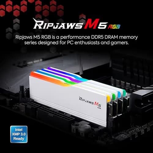 G.Skill Ripjaws M5 RGB DDR5-6000 CL30 64GB (2x32GB) White image