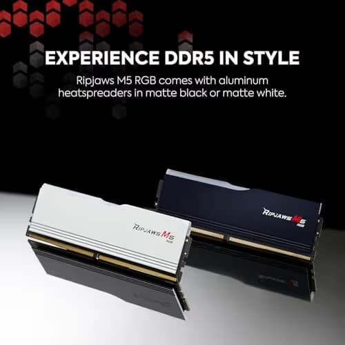 G.Skill Ripjaws M5 RGB DDR5-6800 CL34 64GB (2x32GB) White image