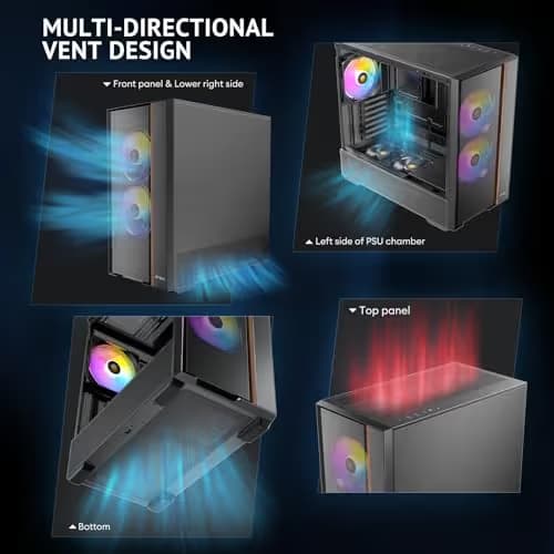 Antec FLUX REAR Mid Tower Case With Tempered Glass image