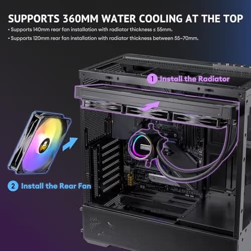 Antec FLUX REAR Mid Tower Case With Tempered Glass image