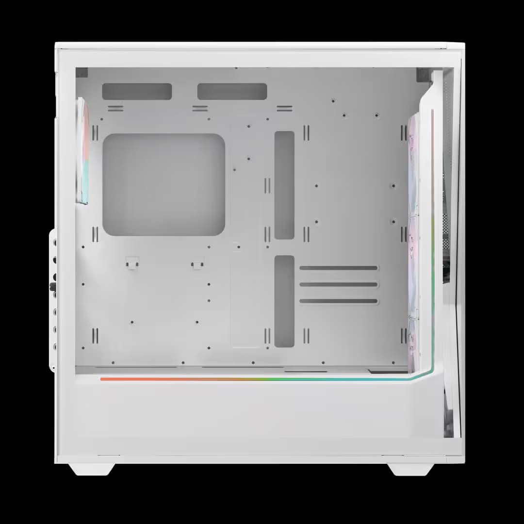 iBuypower Slate 9 Mesh ATX Mid Tower White with Mesh, Tempered Glass Side Panel, USB 3.2 Gen 2 Type-C, USB 3.2 Gen 1 Type-A image