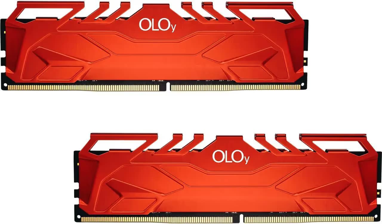 OLOy 16GB (2 x 8GB) DDR4 3600 (PC4 28800) Desktop Memory Model MD4U0836180BHRDA Red image