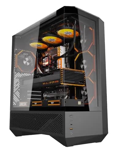 darkFlash DY460 ATX PC Case BLACK 4× ARGB PWM Fans Included main image