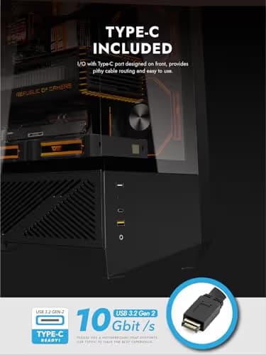 darkFlash DY460 ATX PC Case BLACK 4× ARGB PWM Fans Included image